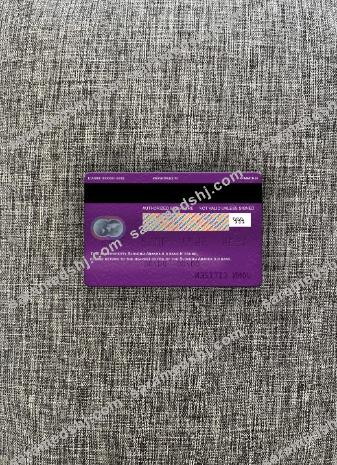 Slovenia Abanka d.d bank mastercard photolook back